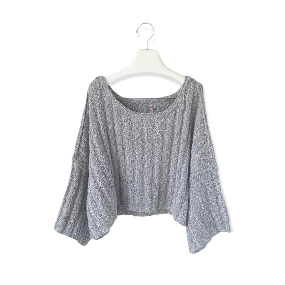 NWT Free People Oversized Cropped Sweater - Picture 14 of 16